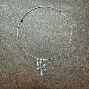 Silver and Blue Necklace